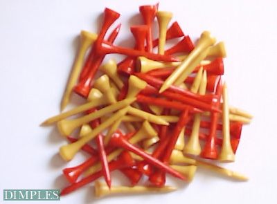 50 Bio-Golftees (farbig)